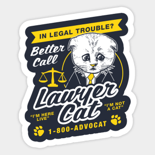 I'm Not A Cat Filter Lawyer Sticker